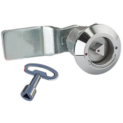 FS6043 Triangle key inset compression latch lock with adjustable grip for Glass door Mail -boxes lock post boxes Panel cabinet boxes metal file cabinet locks for Electric Switchgear electronic enclosure 19” racks Railway Train