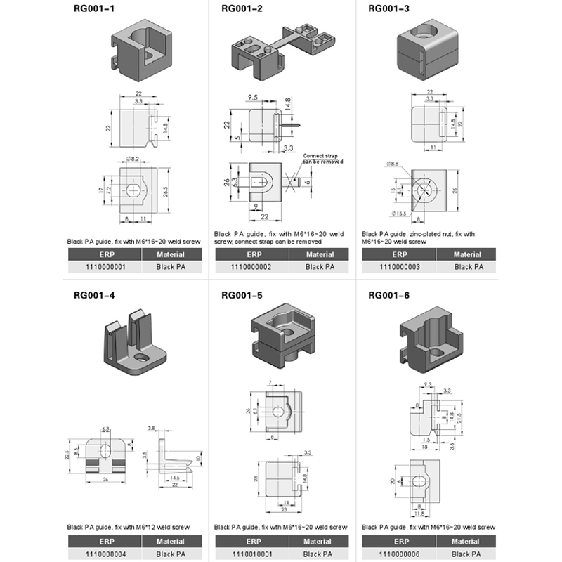 FS6083 Guide & catch Option for rod and panel lock