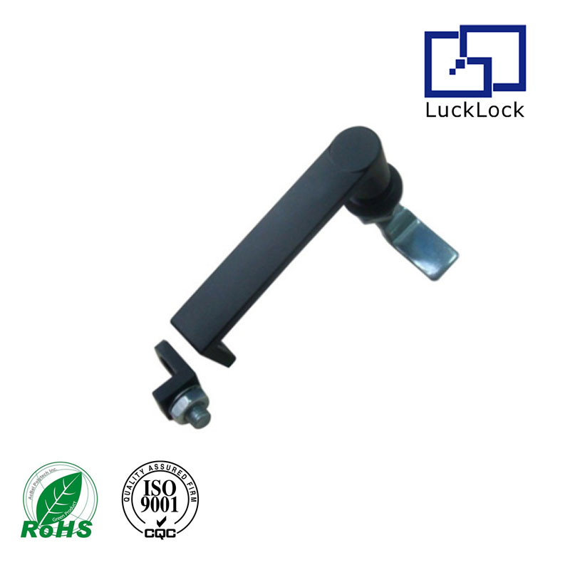 FS2160 Black Aluminium Standard Style Lockable Cabinet Handle for Electrical Door