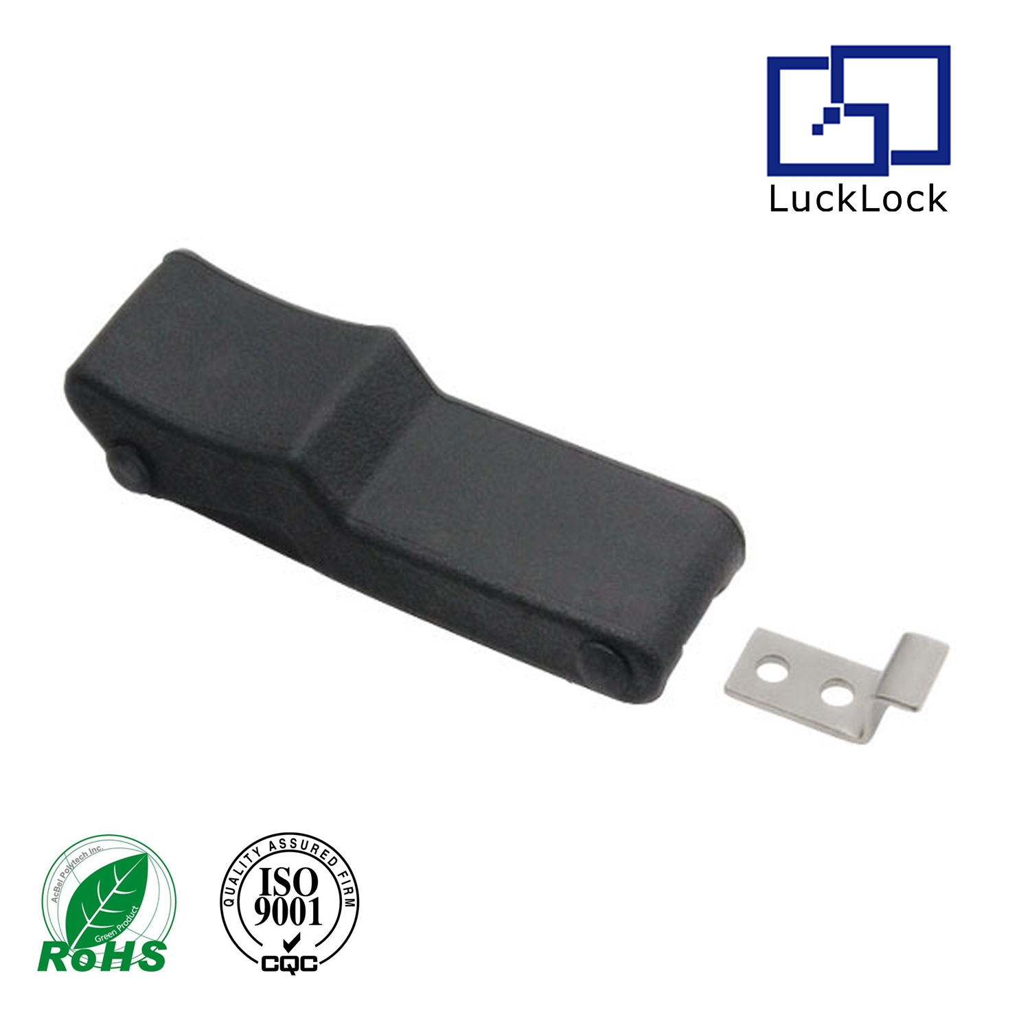 FS3058Flexible Damping Draw Latch Soft Black Rubber with Concealed Keeper