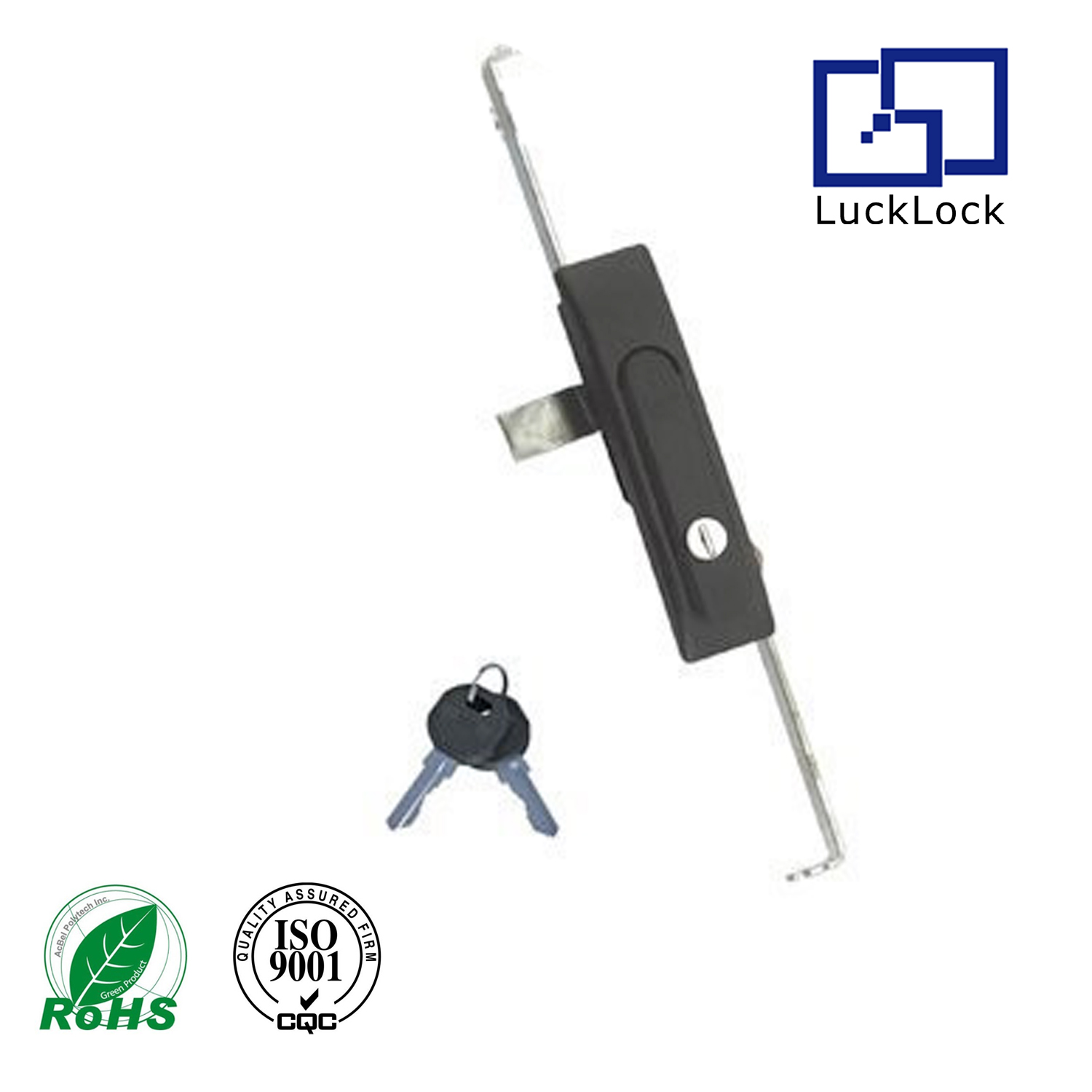 FS2249 PA6 Plastic lock body swing handle Rod Control lock for cabinet and Network cabinets use 3 point lock swing handle rod lock