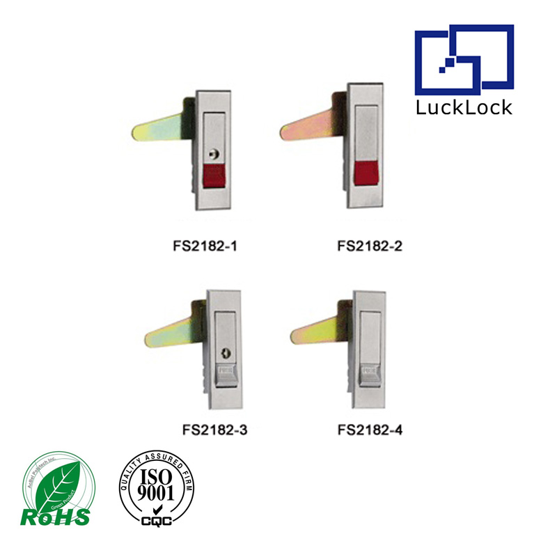 FS2182 Plane Push Button Handle Lock for Electrical Cabinet