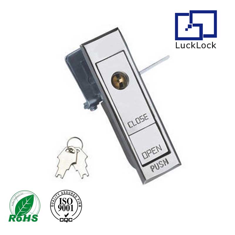 FS6055 Electrical Push Panel Door Locks With Key And For Cabinet Latch