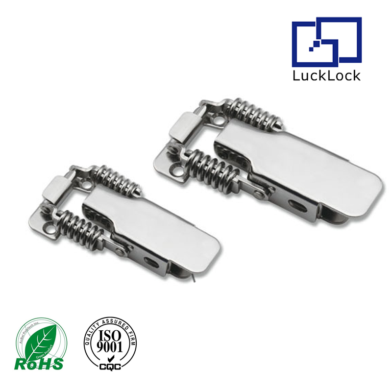 FS6155 Stainless Steel 304 Spring Loaded Draw Latch Polished Finish Non Locking with Side Hole