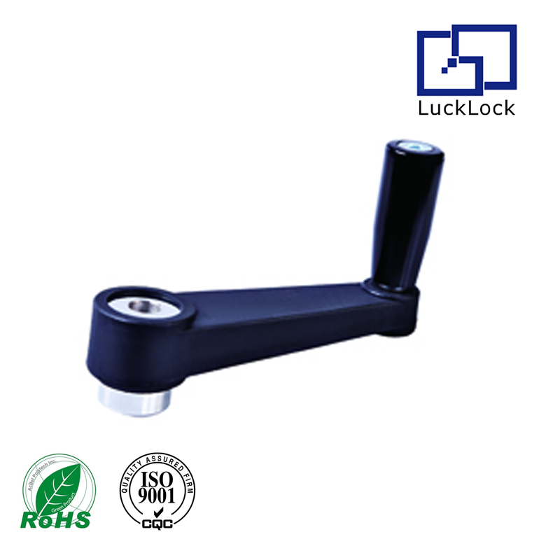 FS6202 Black Adjustable Locking Universal Handle, Short Handle Nylon Tightly Rotating Hand Crank