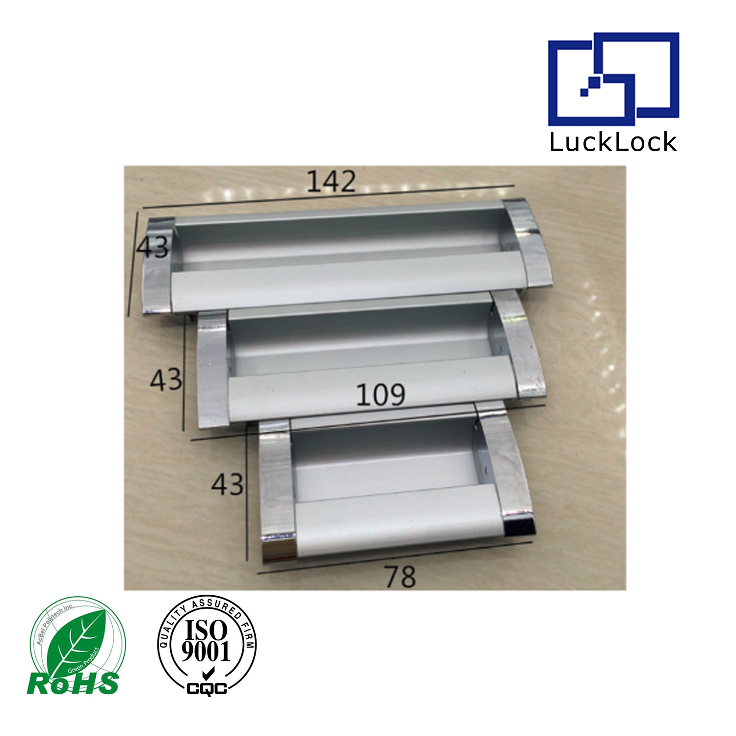 FS6338 Aluminum alloy pull handle for sliding door embedded hidden