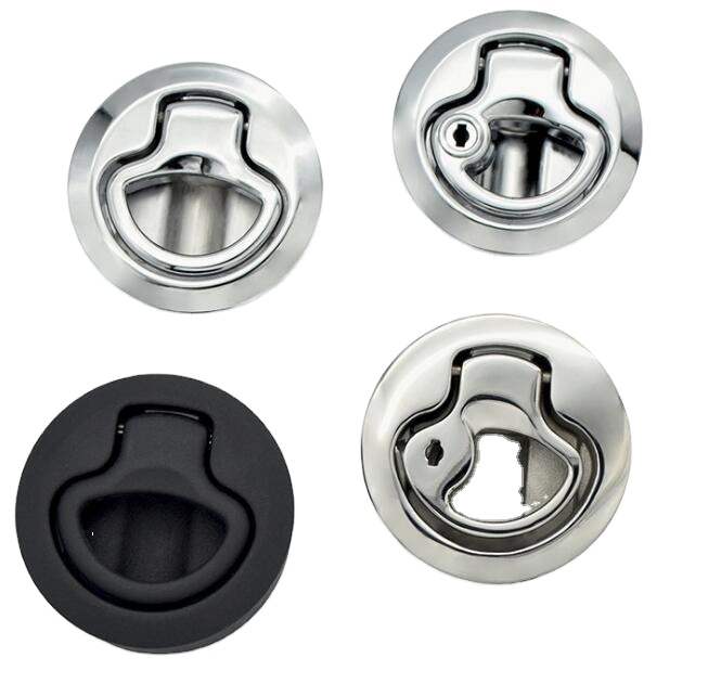 FS6907 Zinc Alloy Ring Lock Marine Pull Ring Lock M1-41 Type SOUTHCO Mechanical Door Lock Round Flat Lock 316