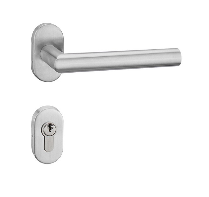 FS6180 Stainless Steel Latch Set Lock Glass Aluminum Car Pull Cabinet Kitchen Main Industrial Aluminium Door Handle
