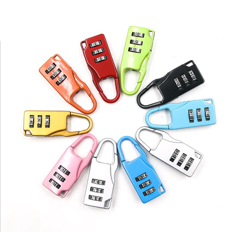 FS6648 Cheap Safe Mini 3 Digit Combination Steel Padlock Luggage Travel Safe Padlock