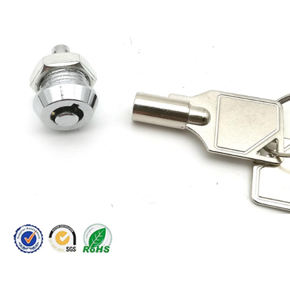 FS6310 12mm Chrome Finish Miniature Radial Pin Miniature Tubular Push Lock