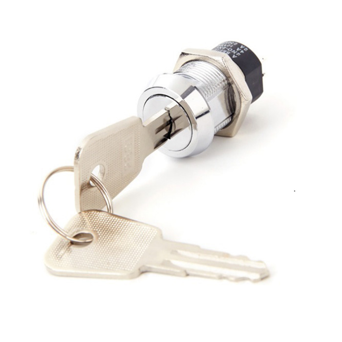 FS6759 19MM Elevator Base Station Lock Switch Equipment Startup Switch Desk Metal Key Switch