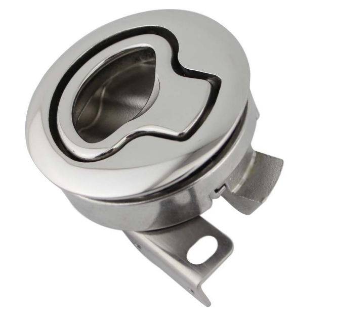 FS6770 stainless steel 316 sheathed round lock, round floor buckle, yacht RV floor lock, 2 inches