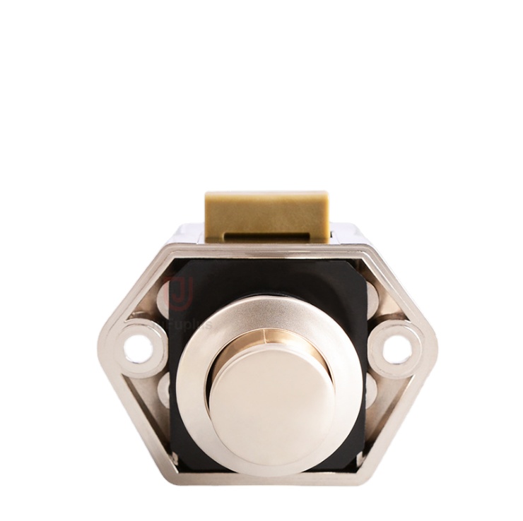 FS6597 Zinc Alloy Plastic Button Locks Cabinet Doors For Yachts Motor Homes Push Latch Cabinets