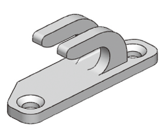 FS6783 Zinc alloy lock rod fixing parts PA lock rod pull rod guide RG003-5