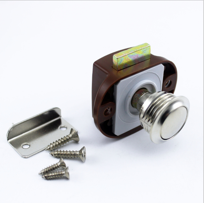 FS6631 ZInc Alloy Keyless Push Button Cabinet Door Latch Lock Cupboard Locks For RV Camper Caravan