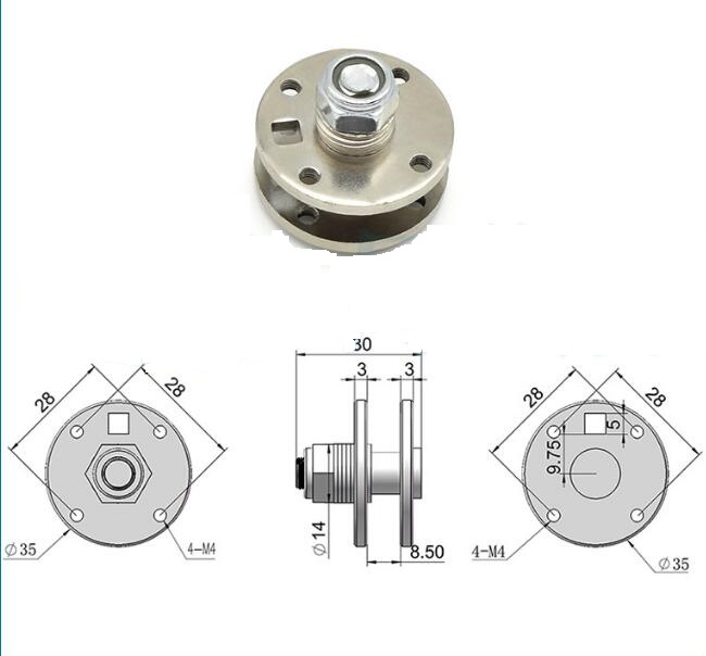 FS6982 Disc damping shaft hinge Intelligent robot arm joint circular built-in shaft