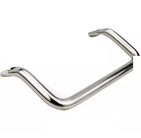 FS3019 LS531 stainless steel round bar bending angle flat head handle side equipment handle 45 degree industrial oblique handle