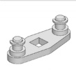 S2B1800 Switch control power distribution cabinet door lock accessories two-point steel bolt
