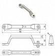 FS6989 304 Stainless Steel Precision Casting Solid Bow Arch Exposed Heavy Duty Handle