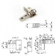 FS6992 L-shaped small metal arbitrary stop damping torque hinge Adjustable torque shaft